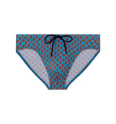 Anglet Swim Mini Briefs | Turquoise Print 402982-I0PF